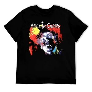 Gildan Black Graphic Tee with Colorful Design